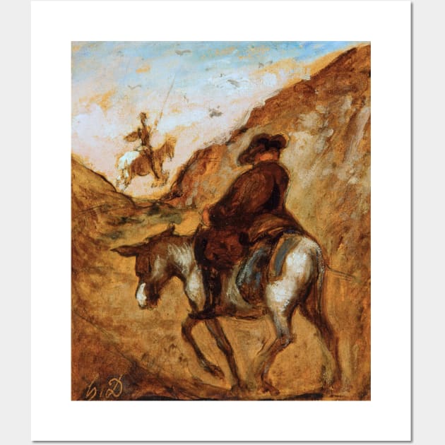 Don Quixote and Sancho Panza by Honoré Daumier Wall Art by Amanda1775